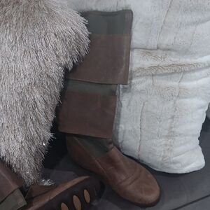 Tsubo Brown Leather Knee-High Boots